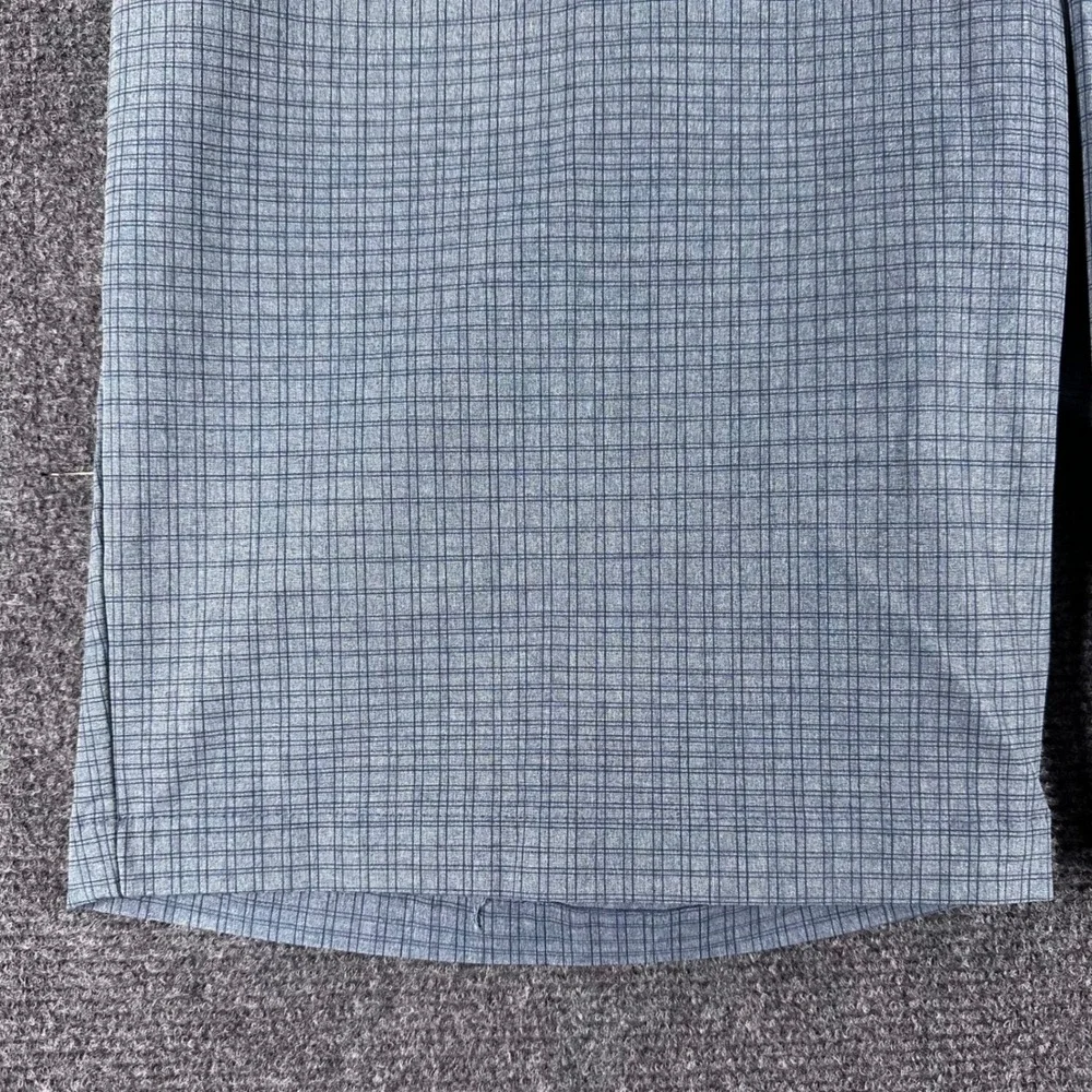 Adidas Shorts Mens 38 Blue Grey Grid Pattern Golf Performance‎ GU5103